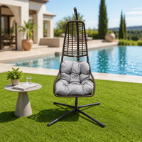 Fauteuil suspendu en osier démontable, chaise suspendue contemporaine pour extérieur, mobilier de jardin, vente en gros d'usine, chaise balançoire de patio
