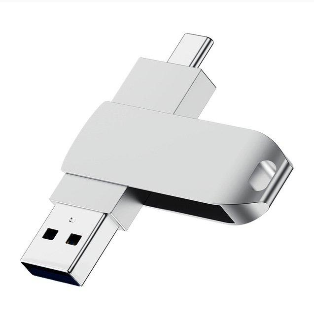 OTG USB Flash Drive Type C 2.0 Metal Pen Drive with 32GB 64GB 128GB Memory Capacity Card Style USB Stick