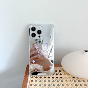 Papillon Mode Femmes Téléphone Cas Maquillage Miroir Couverture Arrière TPU pour Huawei pour iPhone - Product Image 6