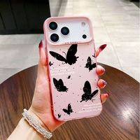 Coques de Téléphone Antichoc Luxe Papillons pour iPhone 17 Air 16 15 Plus Pro Max 14 13 12 11 – Housse de Protection Arrière Anti-chute