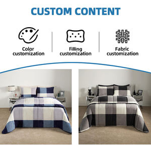 Couette double sans housse en polaire Teddy SUREWALHOME, couette douce et chaude, lavable, pour voyage, camping, ensemble de lit confortable avec taies d'oreiller - Product Image 6