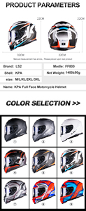 Casque de moto LS2 anti-buée intégral pour hommes et femmes, casque de moto à double visière, protection 3C, toutes saisons, universel - Product Image 6