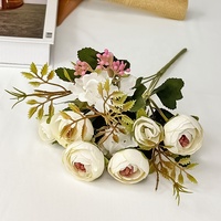 Pivoines de style européen simulées couleur de printemps 13 fleurs de pivoines artificielles utilisées pour les accessoires de mariage décoration de salle d'échantillon