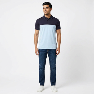 Personalizado de los hombres Casual Plain Golf para Polo Camisetas de manga corta de poliéster de punto de tela con logotipo - Product Image 1