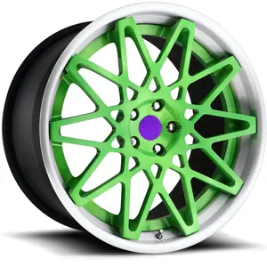 YTD Light Weight Candy Green Replica Rotiform BLQ 17 18 19 20 21 Inch Sport Forged 5x114.3 5x120 Rims Wheels for Porsche Ferrari