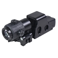 556 Reflex Vert Rouge Dot Sight Holographique Chasse Optique 3X 5X Loupe Alliage D'aluminium Réglable Caractéristique