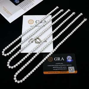 Collar de Tenis Xingyue de 6mm para Hombre y Mujer, Plata de Ley 925 con Diamantes VVS y Moissanita, con Certificado - Product Image 1