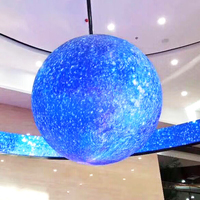 Affichage publicitaire sphérique LED 3D intérieur couleur intégrale 4K HDR10 étanche IP65, angle de vision à 360°, lisible en plein soleil, haute luminosité