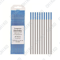 WL20 elektroda tungsten biru untuk las tig elektroda Tungsten barat tengah 2% Biru Tungsten Lanthanated