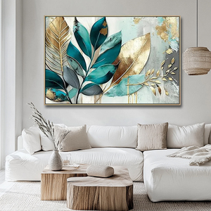 <span class=keywords><strong>2025</strong></span> trừu tượng sơn dầu trên vải hiện đại Thiết kế trừu tượng với nhà máy chủ đề cho sảnh khách sạn trang trí nội thất nhà máy bán buôn - Product Image 2