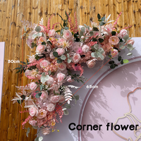 Fleur artificielle en soie en gros pour toile de fond de mariage fleurs séchées suspendues chemin de table Arrangement de fleurs