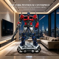 Sculpture géante Optimus Prime Transformers, statue de robot en fibre de verre grandeur nature pour exposition en intérieur