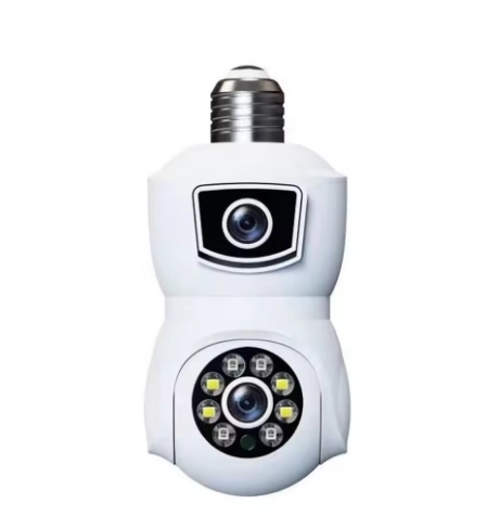 V380 Dual 2MP Bulb CCTV Camera Ceiling Mount Wireless Security IP Network 360 Degree Wifi Night VisionCCTV Camera