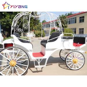 Chariot de mariage de citrouille dorée de luxe Transport de la mariée élégante sur un chariot de bonbons spécial Inspiré de l'entraîneur de citrouille de <span class=keywords><strong>Cendrillon</strong></span> - Product Image 6