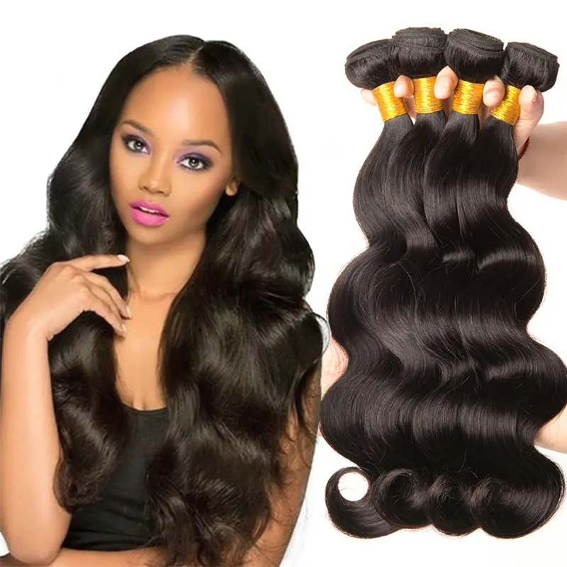 10A Grade Wholesale Raw Virgin Cambodian Body Wave Bundles Vendor Brazilian Black Cuticle Aligned Human Hair Extensions Bundle