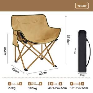 Sedia da Pesca Pieghevole per Campeggio, Tela Oxford con Telaio in Acciaio Inox - Design Compatto, Facile da Montare per Escursioni, Picnic e Viaggi - Product Image 3