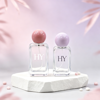 Flacon de parfum en verre carré plat de 50 ml, vide, avec bouchon à vis, pour vaporisateur de parfum