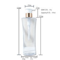Vente en gros de flacons pompe en plastique givré de 400 ml pour gel douche, lotion cosmétique, shampoing, avec pompe dorée, modèle 76