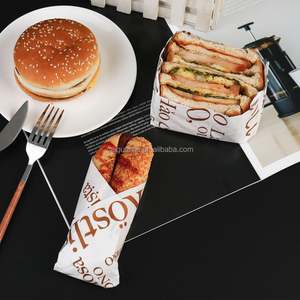 Emballage en papier de cuisson écologique enduit de PE résistant à l'huile personnalisé pour les hamburgers, les sandwichs et le sucre avec logo personnalisé - Product Image 4