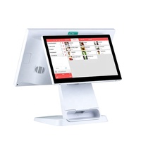 Venta al por mayor 15,6 pulgadas Touch Dual Screen Pos System Todo en uno Windows PC Caja registradora Facturación Pos Terminal para negocios