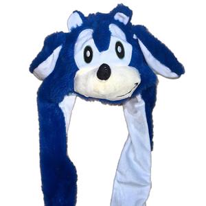 Sombrero de Rana de Felpa Extensible y Súper Suave, Ojos Móviles, Orejas de Conejo, Tiburón, Dinosaurio, Perro Azul, Relleno de Algodón PP, Novedad, Oso Lavado - Product Image 4