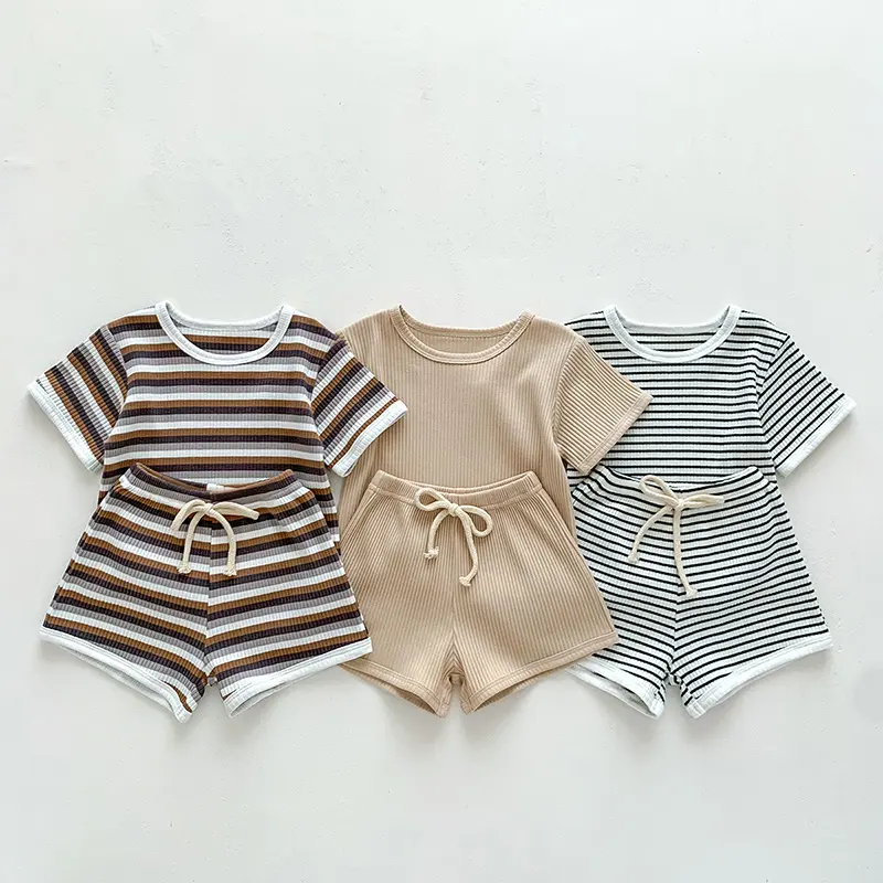 Sommer Baby Kleidung Set Kleinkind Jungen Freizeit anzug Kleinkind Mädchen T-Shirt und Shorts 2 Stück Mädchen Anzug