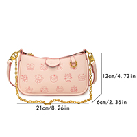 Sac minimaliste à porter sous le bras, logo personnalisé imprimé sur toute la surface, vente en gros, marque privée, sac hobo tendance pour marque de boutique