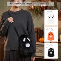 Nouveau sac bandoulière fantôme en peluche amusant pour adultes, idéal pour Halloween, parfait pour les fêtes et les rassemblements