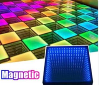 Prix d'usine – Nouvelle piste de danse LED sans fil lumineuse à effet arc-en-ciel infini 3D, modèle magnétique à contrôle externe, idéale pour fêtes et mariages