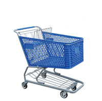 Caddie de courses en plastique pour supermarché avec siège bébé
