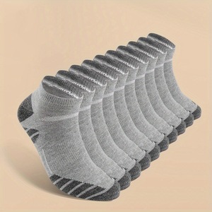 Chaussettes basses pour hommes, absorbant la transpiration, grises, décontractées, pour un usage quotidien - Product Image 1