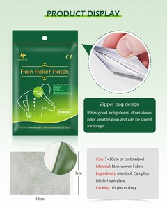 Fourniture de soins de santé en gros plâtre menthol à base de plantes à chaleur efficace sans patchs de douleur pour les muscles du cou - Product Image 5