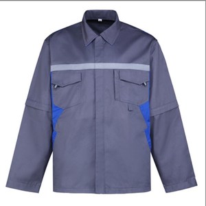 Chemise de travail en gros, veste de travail pour les ouvriers du bâtiment, vêtements de travail industriels, chemise de travail pour les mines, multi-poches, couleur bleue - Product Image 3