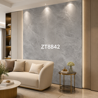 Panneau PVC UV Effet Marbre Haute Brillance 1220x2440mm 3mm Étanche Revêtement Plastique Pierre pour Rénovation Intérieure Commerciale Garantie 5 Ans