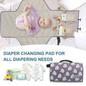 Muestra Gratis, Nuevo Tapete Cambiador de Pañales Impermeable con Diseño de Animales Personalizado, Bolsa Cambiador Portátil Plegable para Bebés para Viajes - Product Image 3