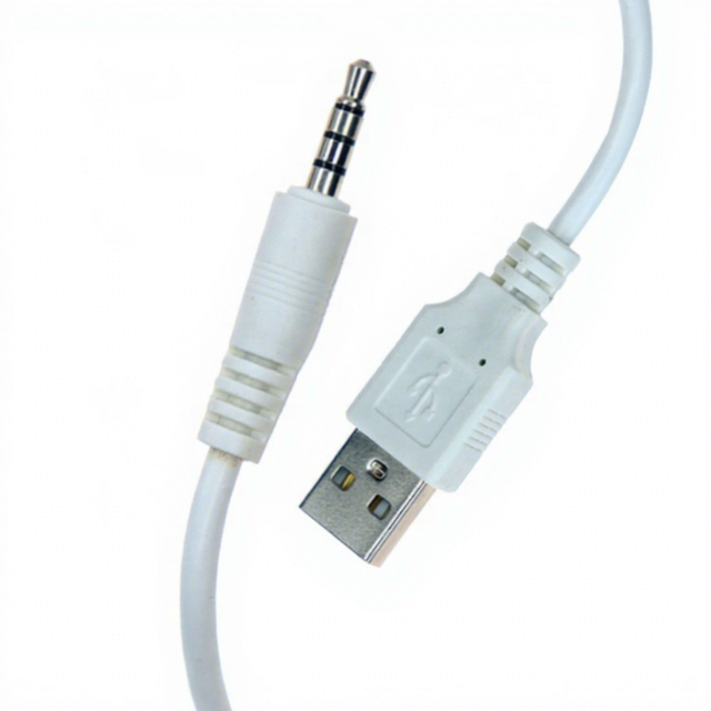 USB a Male to 4-Pole DC TRRS 3.5mm Aux Audio Jack Charger Cable with Pure Copper Conductor for Computer Speaker Headphone