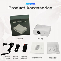 Projecteur vidéo intelligent Android mini Hotack L012 HD 720p, projecteur portable sans fil pour le cinéma maison, le bureau et l'extérieur, résolution