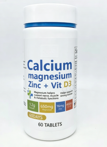Tabletas <span class=keywords><strong>de</strong></span> Suplemento Vitamínico Transfronterizo, Calcio, Magnesio y Zinc, Tres en Uno, 60 Tabletas, Mejora la Densidad Ósea para Adultos - Product Image 3