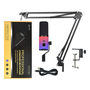 USB Type-C RGB điện thoại âm nhạc ca hát ghi âm XLR năng động microphone chủ động tiếng ồn hủy bỏ enc di chuyển-cuộn dây <span class=keywords><strong>mic</strong></span> với bùng nổ đứng - Product Image 6