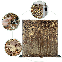 Panneaux de fond en sequins champagne Annielu pour scène, mariage, fête, événement festif, draperies de décoration
