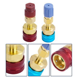 Car Air Conditioning <b>Quick</b> <b>Connector</b> R1234yf R134a Metal Red Blue High Low Pressure Fast Coupler For Automotive Use - Product Image 4