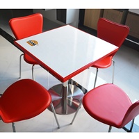 Plateau de café en résine pierre de corail, surface solide en acrylique, table à manger et chaise de restaurant, nouveau modèle