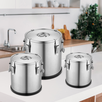 Récipients isolants pour chauffe-plats en acier inoxydable Seau à eau chaude Baril isolé portable pour le stockage des aliments chauds ou froids