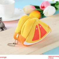 Hadiah Liburan Anak-anak Kartun Kreatif Boneka Segitiga Tiga Dimensi Dompet Buah Zero Tas Koin Tas Kunci Gantungan Hiasan.