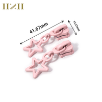 Glissières de fermeture éclair en métal de taille 5, personnalisées, colorées, en forme d'étoile, tirette de fermeture éclair en nylon, tête de fermeture éclair rose pour sacs