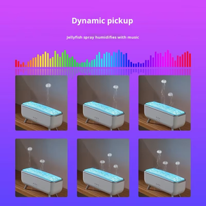 Diffuseur d'arômes à anneaux de fumée et de flamme, humidificateur, méduse, brume, son réactif, télécommande LED, huile essentielle, décoration d'intérieur - Product Image 5