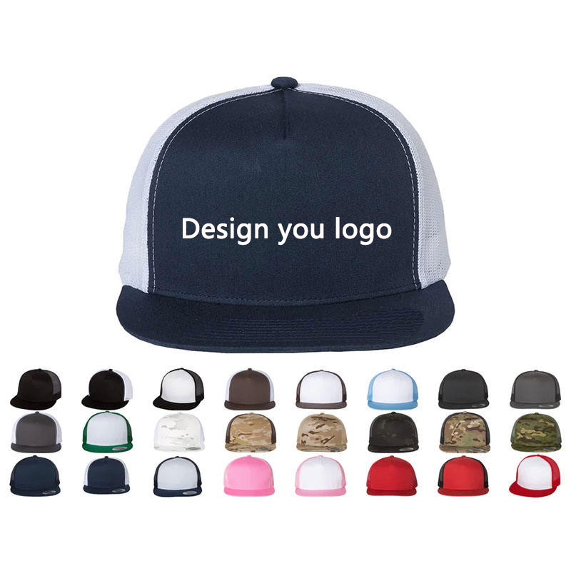 Multiple Colors Solid High Quality Custom Logo 6 Panel Mesh Sports Golf Snapback Caps For Men Fitted Richardson 112 Trucker Hat