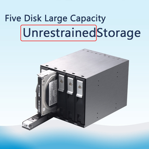 Kandang aluminium 5-Bay kepadatan tinggi mengubah Teluk optik 5.25 "menjadi <span class=keywords><strong>Array</strong></span> penyimpanan Hot-Swap besar untuk 3.5" SATA HDDs - Product Image 4