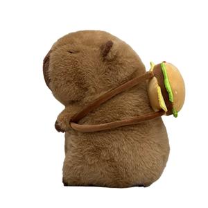 Brinquedos de Pelúcia Personalizados Kapybara com Hambúrguer nas Costas Brinquedo Criativo e Divertido Bonecos de Pelúcia Presentes Favoritos das Crianças - Product Image 4