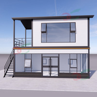 Villa préfabriquée de luxe, structure en acier, style modulaire, prix compétitif, maison conteneur en kit, bureau à domicile, cabane